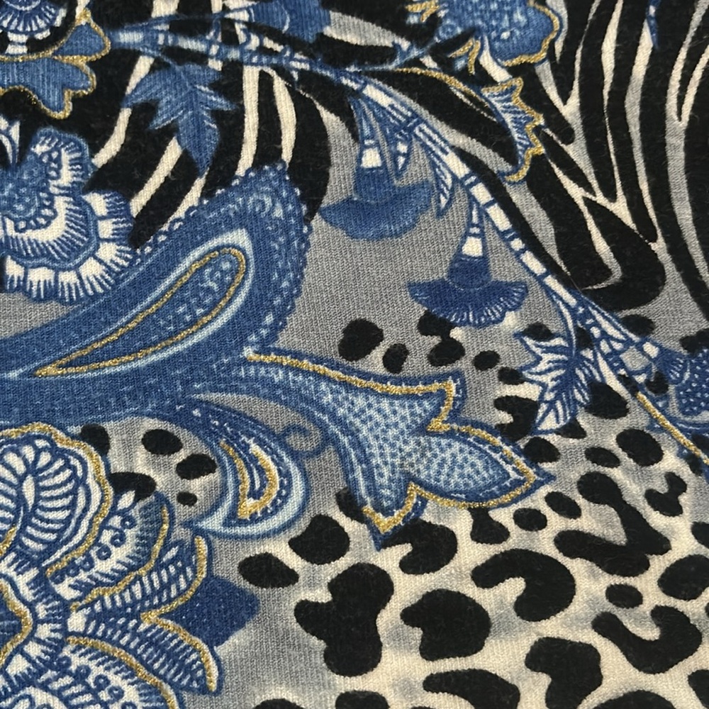 Cache - Halter Blue And Black Patterned - image 4